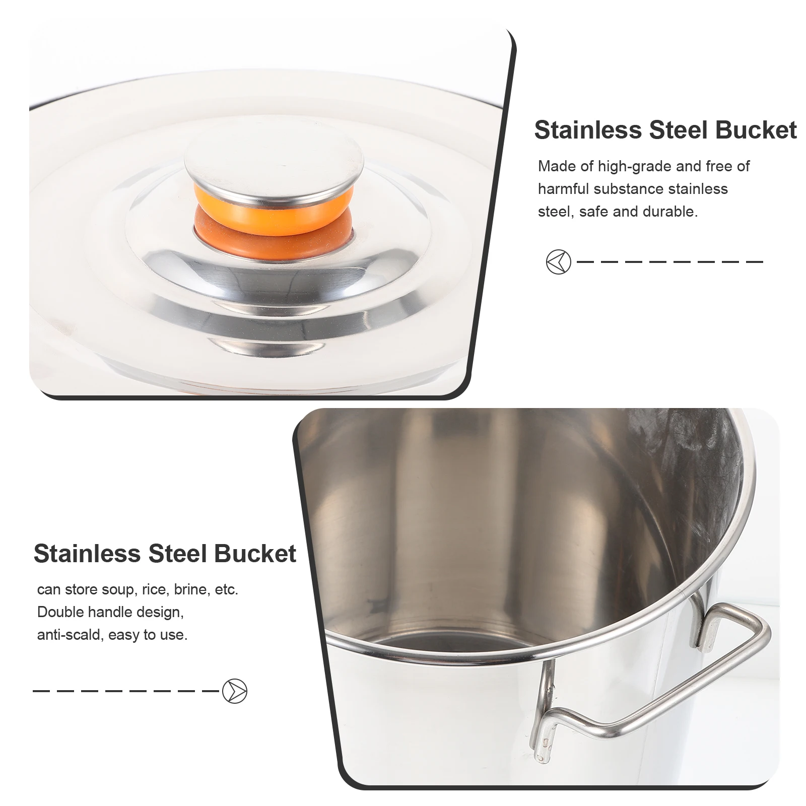 

Stainless Steel Pot 25 Crawfish Boiler Handles Leakproof Meat Metal Stockpot Kitchen Supplies Stockpot