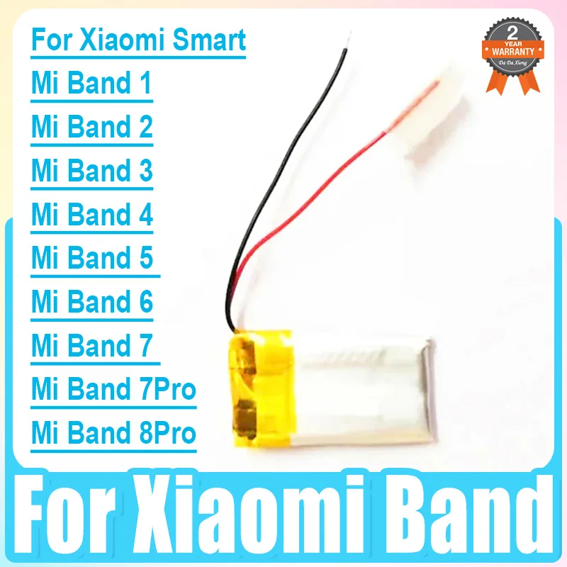 High Quality Brand-New Replacement Battery For Xiaomi Mi Band 1 2 3 4 5 6 7 Pro / 8Pro Smart Bracelet + Tools