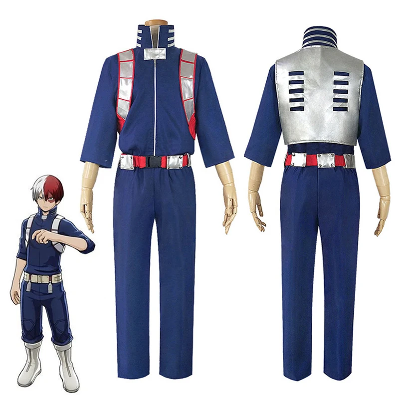 

Hot Superhero Academy Inspired Cosplay Costume Set, Shoto Todoroki Hero Costume for Anime Conventions & Stage Performances