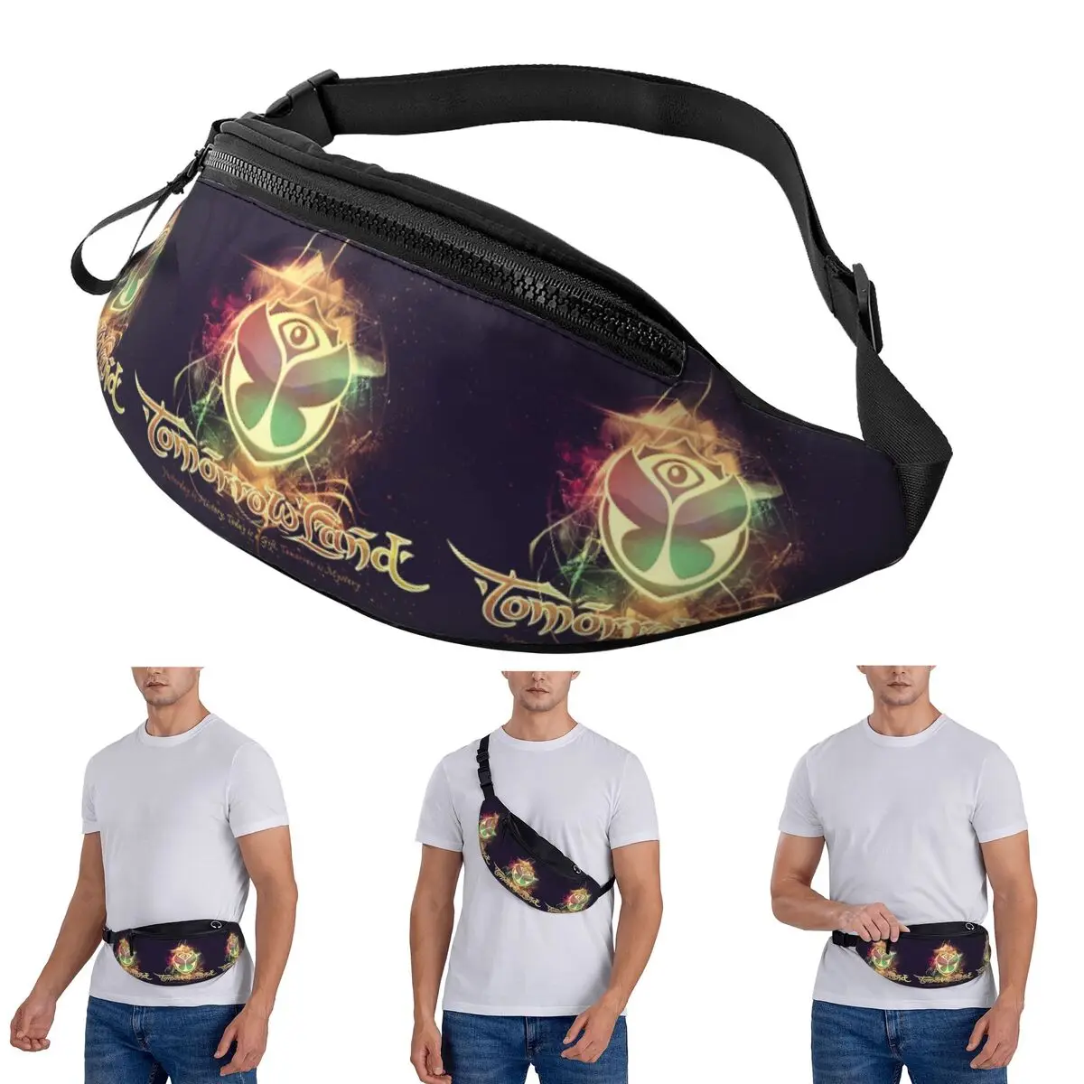

Crossbody Waist Bag Tomorrowland Belgian Electronic Dance Music Festival Men Women Fanny Pack Travel Running Money Phone Pouch