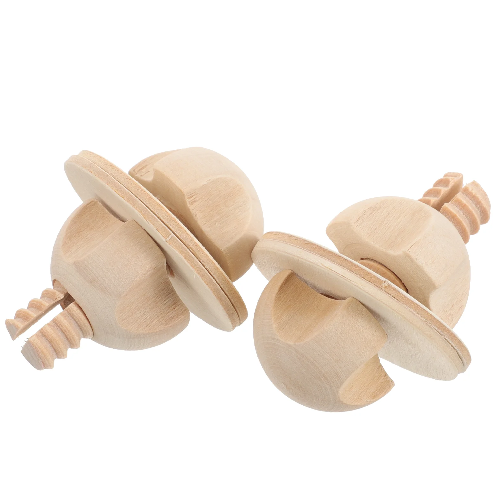 2 Pcs Solid Wood Screws Birdcage Perch Hanging Part Fix Nuts Springboard Wooden Feeder Accessory Portable