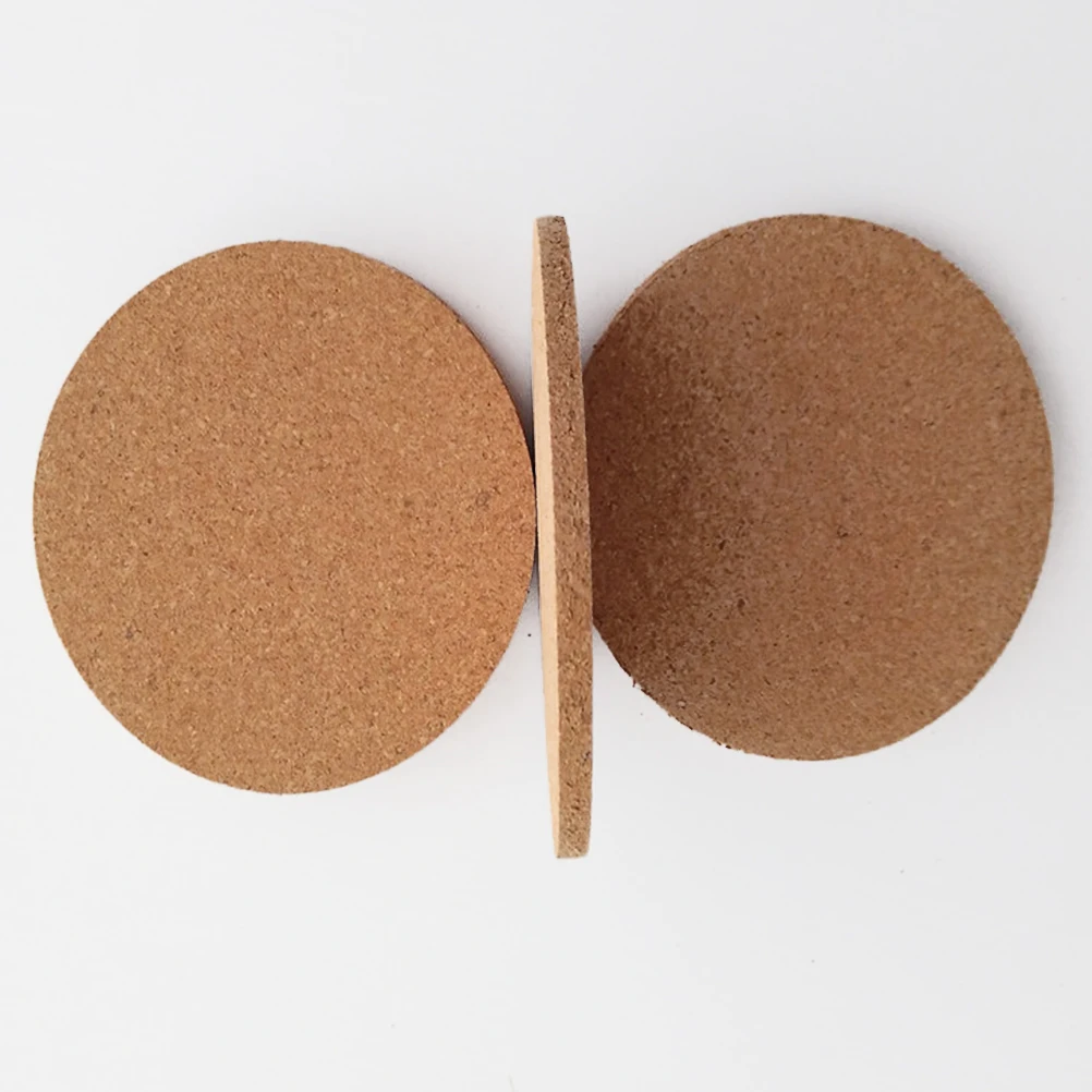 

16pcs Cork Coasters for Drinks Insulation Heat resistance Thick Bamboo Cup Pads Non slip Mats Table Protection
