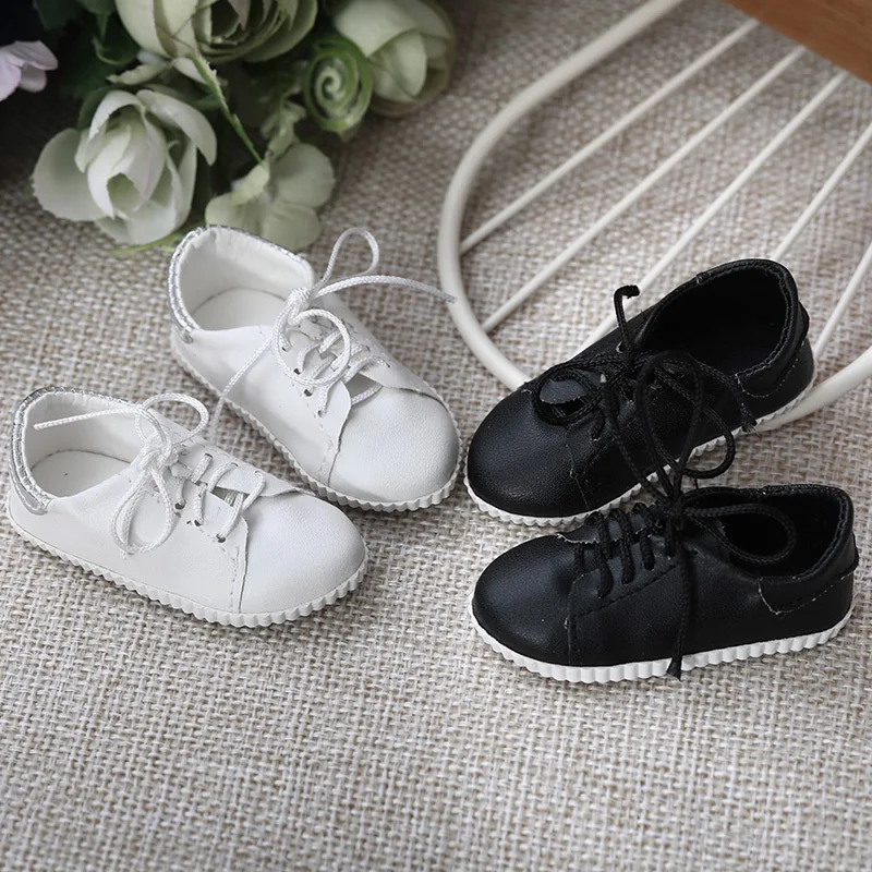 

1/4 Bjd Кукольная обувь ручной работы 6,5 см * 2,6 см Модная однотонная простая обувь на шнуровке для кукол Аксессуары Игрушка Повседневная обувь на плоской подошве