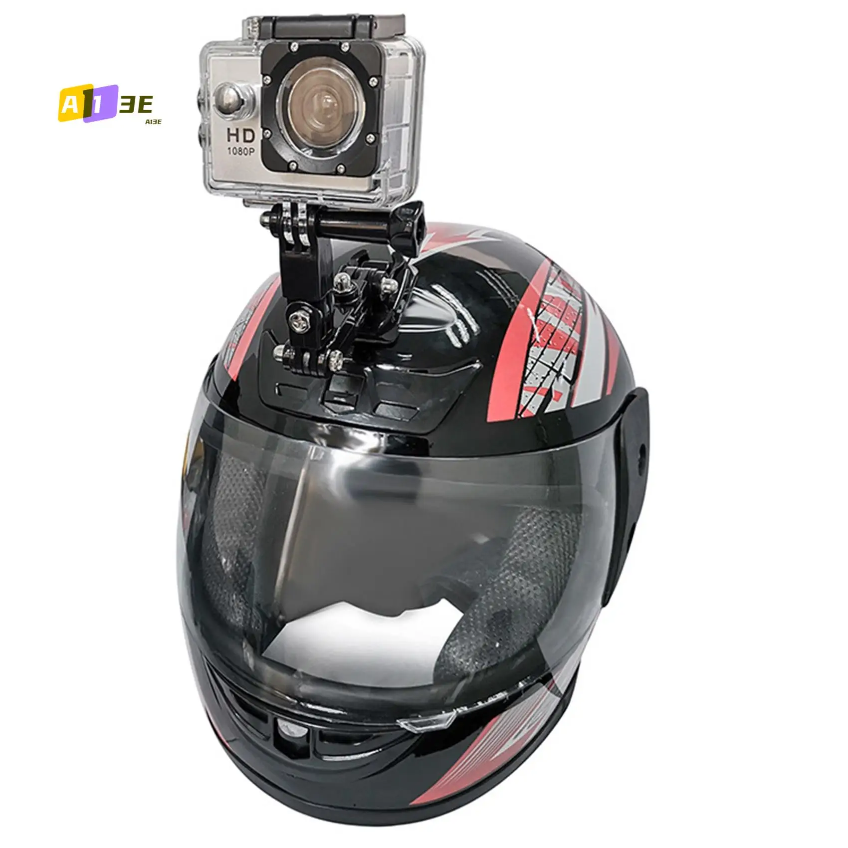 A13E-Motorcycle Helmet Chin Mount Curved Adhesive Arm For Gopro Hero 9 8 7 6 5 4 Action Camera Accessories