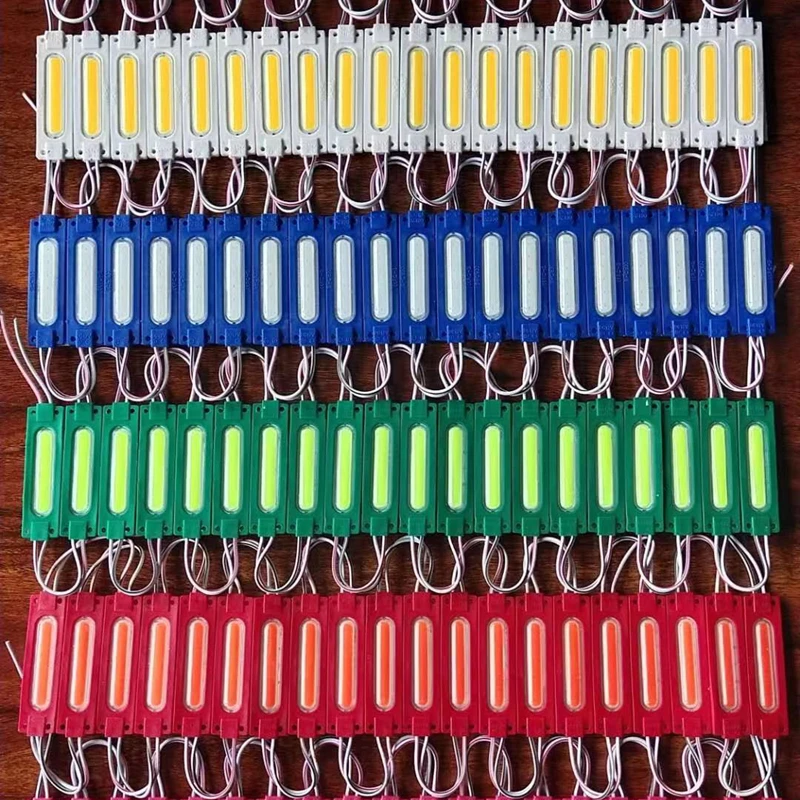 100pcs DC 12v 2w COB LED Module Light Injection Module Len Car Truck Module String For LED Sign Backlight Advertise Light