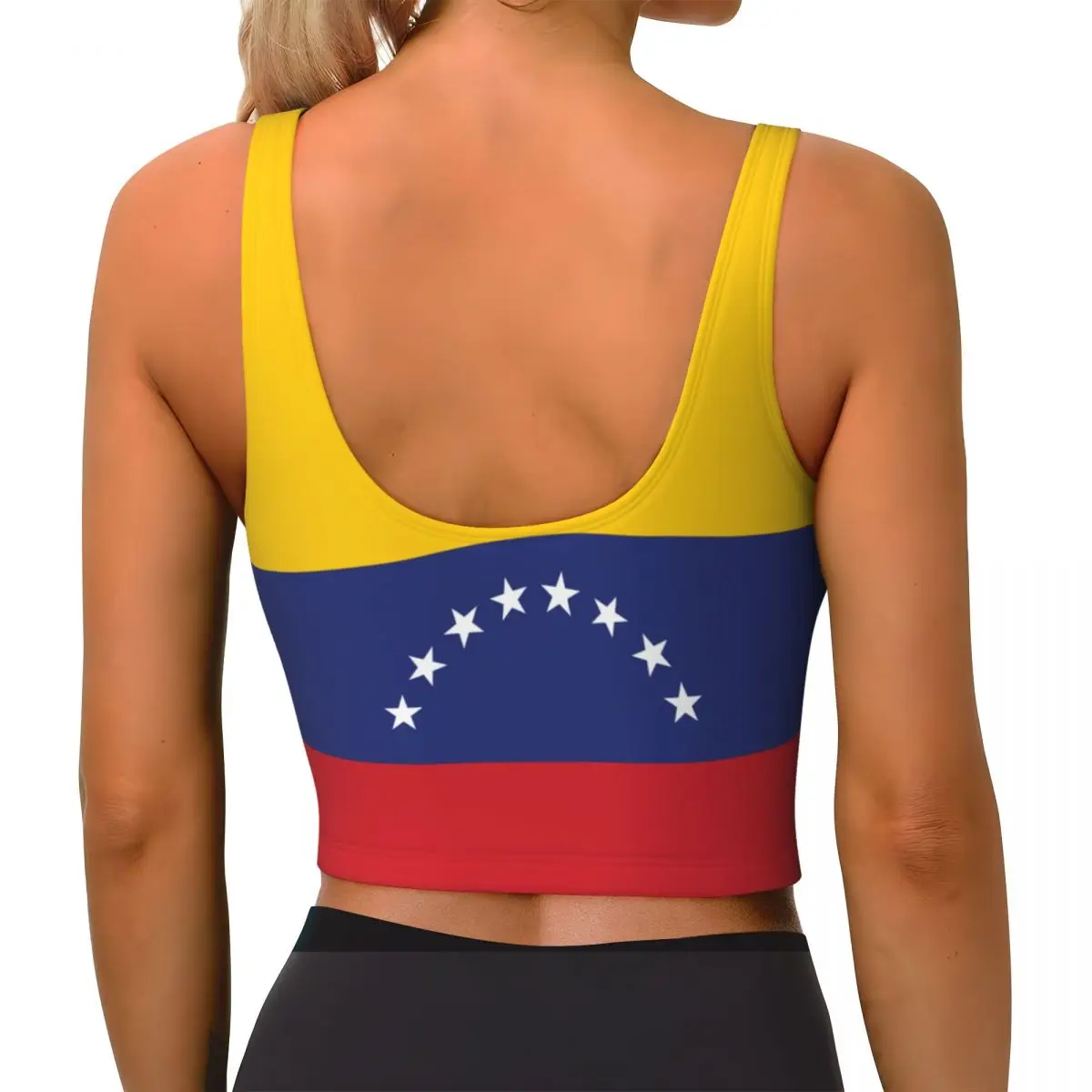 Women Sexy Sports Vest Venezuela Flag Female Streetwear Sport Lingerie Tee Crop Top