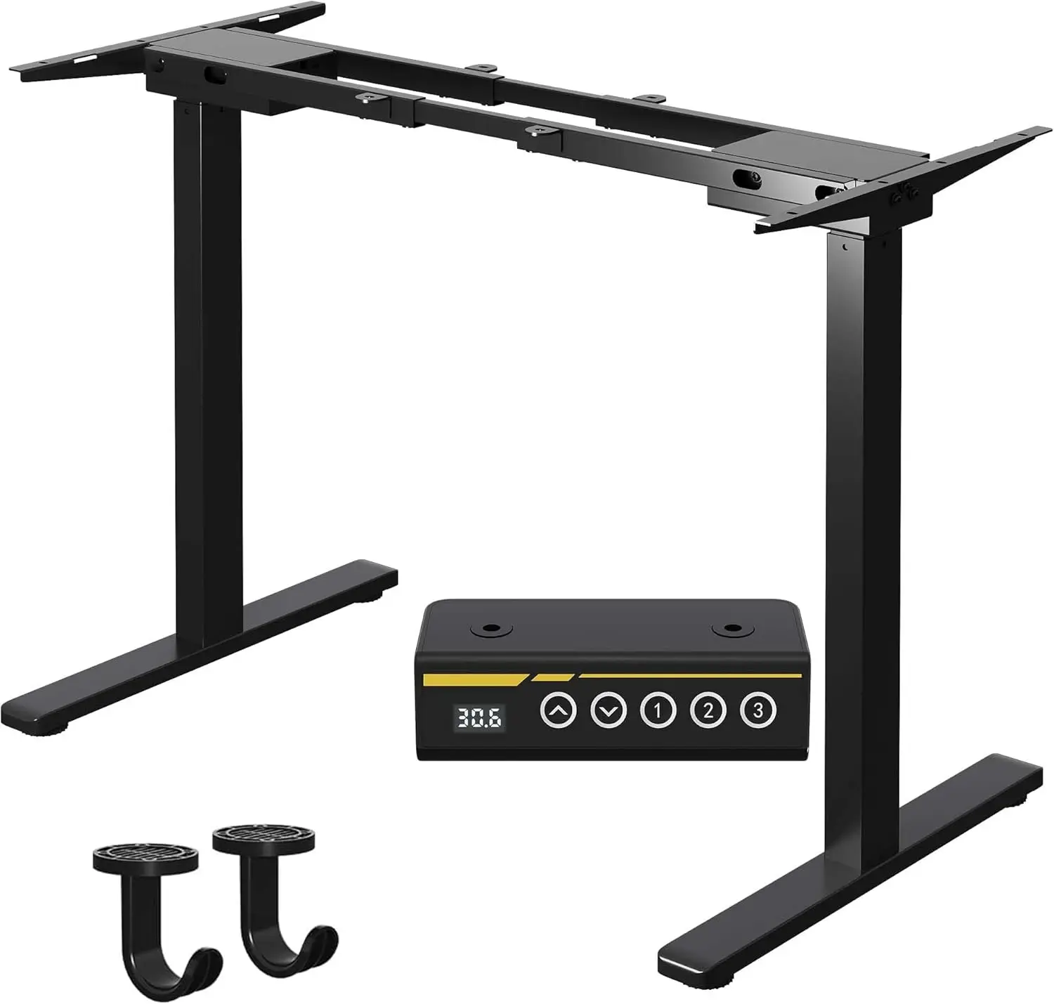 

Dual Motor Electric Standing Desk Frame Adjustable height and length The maximum size it can accommodate is 63 28 inches