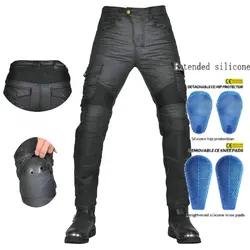 Volero pantaloni protettivi per motociclisti Motocross cappotto antidolorifico superficie dura Jeans protettivi cavaliere pantaloni Casual antivento