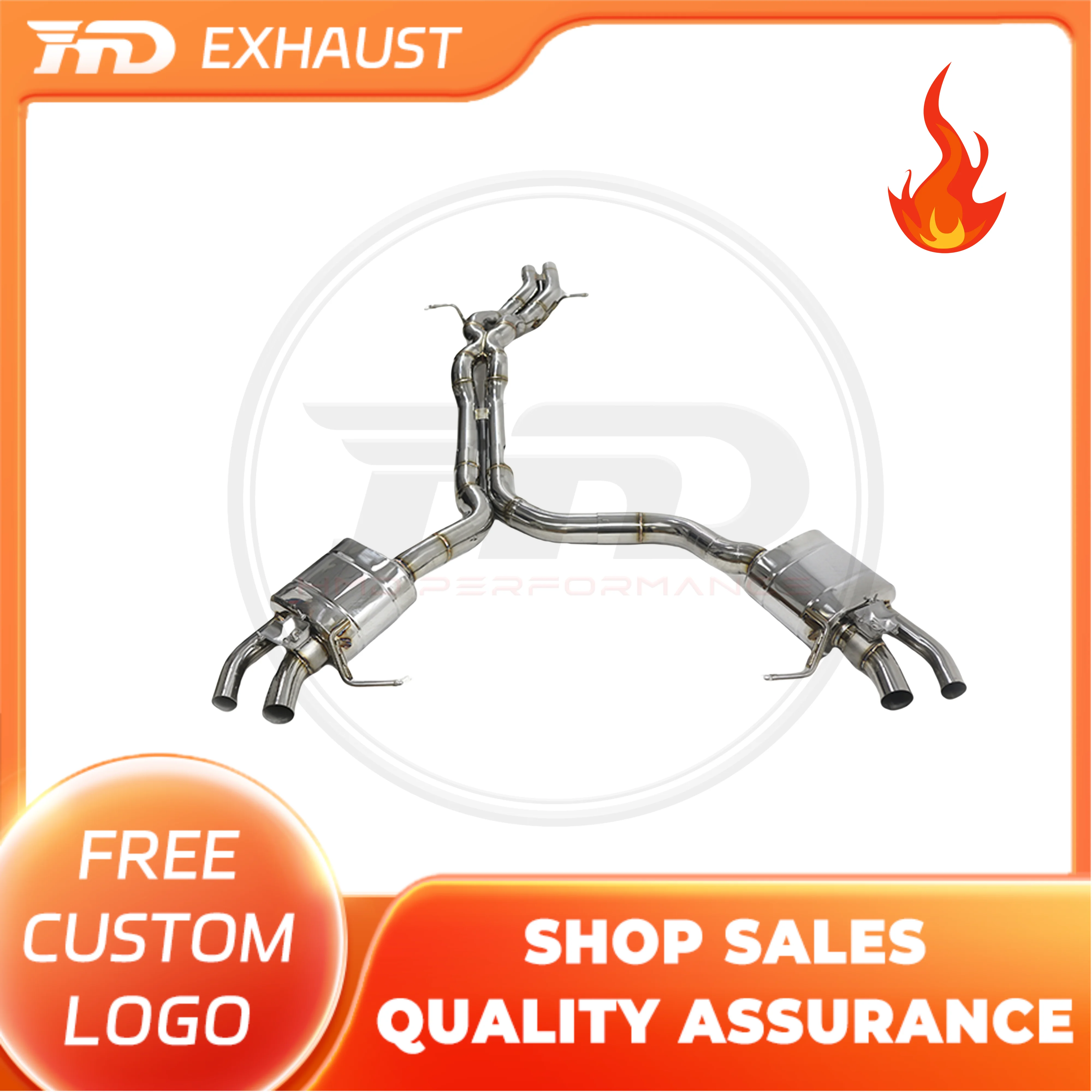 

HMD Hot sale Stainless Steel Exhaust System Performance Catback For Porsche Macan S 3.0T Muffler With Valve