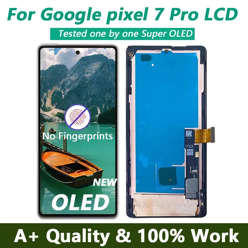6.7"Display 100% Tested NEW OLED For Google Pixel 7 Pro GP4BC GE2AE GQML3 LCD And Touch Screen Digitizer Assembly Replacement