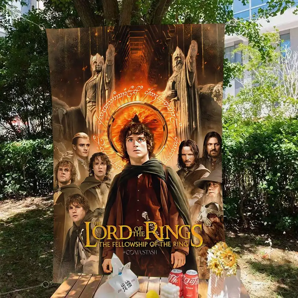 Adventure Film L-Lords Rings Creative Pattern Hanging Flag Polyester Printed Banner Hand Pulled Flag