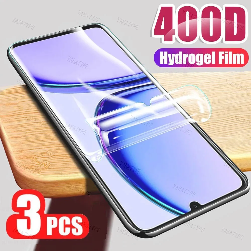 3PCS Hydrogel Film For Realme C53 C33 C35 C3 C30S C31 C11 2021 C12 C15 C17 C25S C21Y C25Y C30 C55 Phone Film Screen Protectors