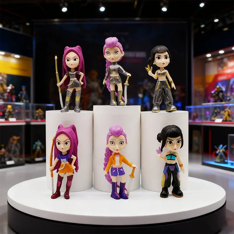 

6pcs Anime Figure Kpop Figure Model Toy Cartoon Gaming Peripherals Desk Decoration Collection Figures Model Toy for Kid Gift