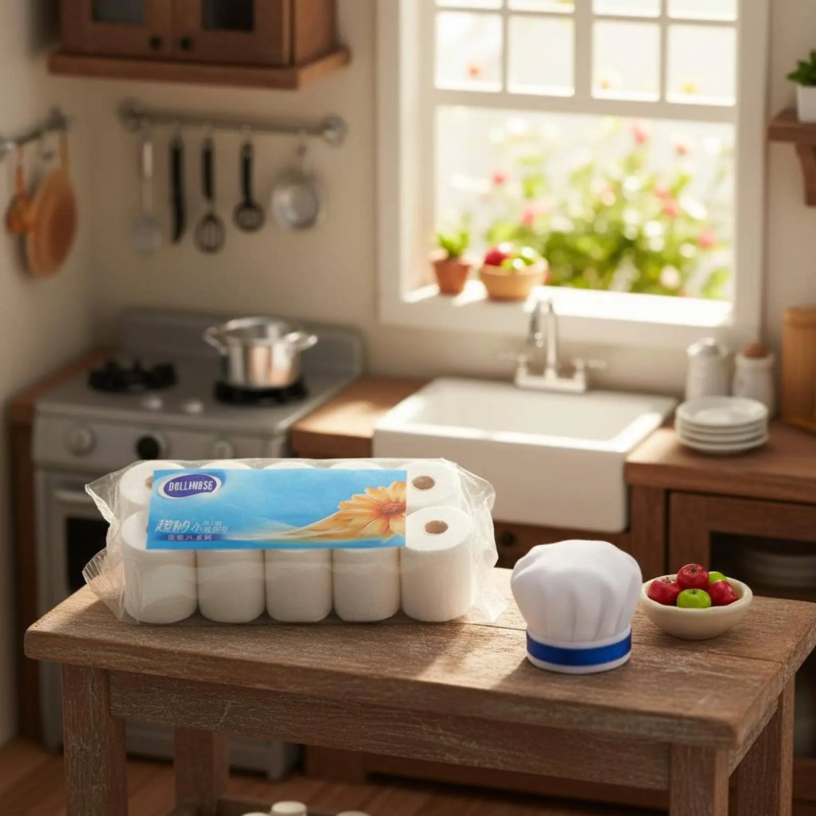 

10 миниатюрных рулонов туалетной бумаги для DIY, крошечные аксессуары для ванной комнаты, имитация туалетной бумаги малого размера для декора