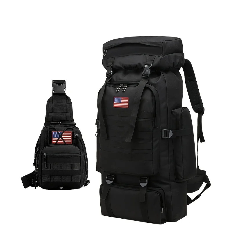 Nueva mochila para exteriores de 80 litros: con múltiples opciones de almacenamiento, su construcción liviana garantiza comodidad. Ideal para Hikin