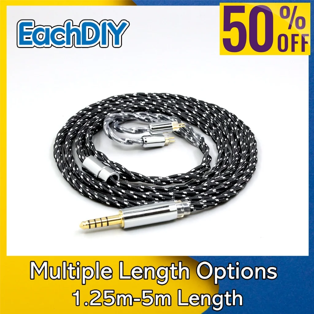 

Twisting Nylon OCC Mixed OFC Earphone Cable For IEM BA Westone W4r UM3X UM3RC JH13 0.78mm 2pin High Step 8746