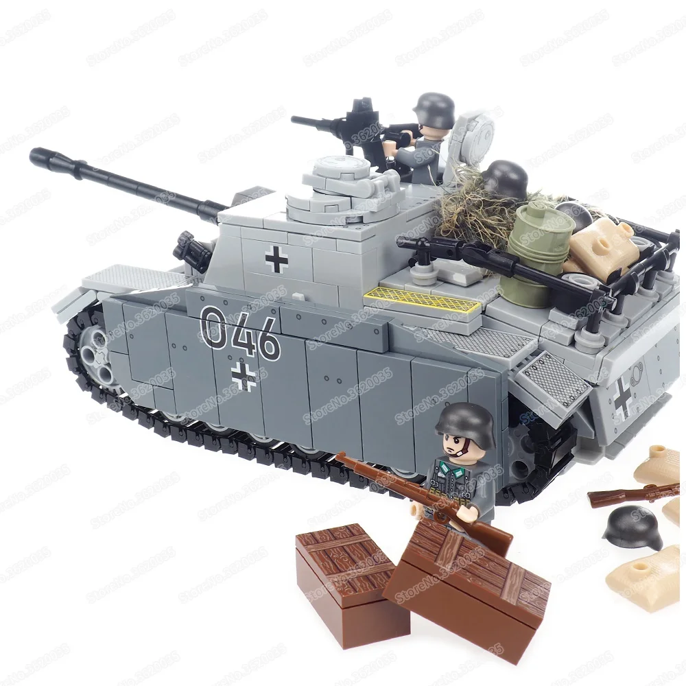 No 3 G type Tank Military Building Block Assembled Moc WW2 Figures Weapons Assault Gun Battalion Scenes Model Child Gift Boy Toy