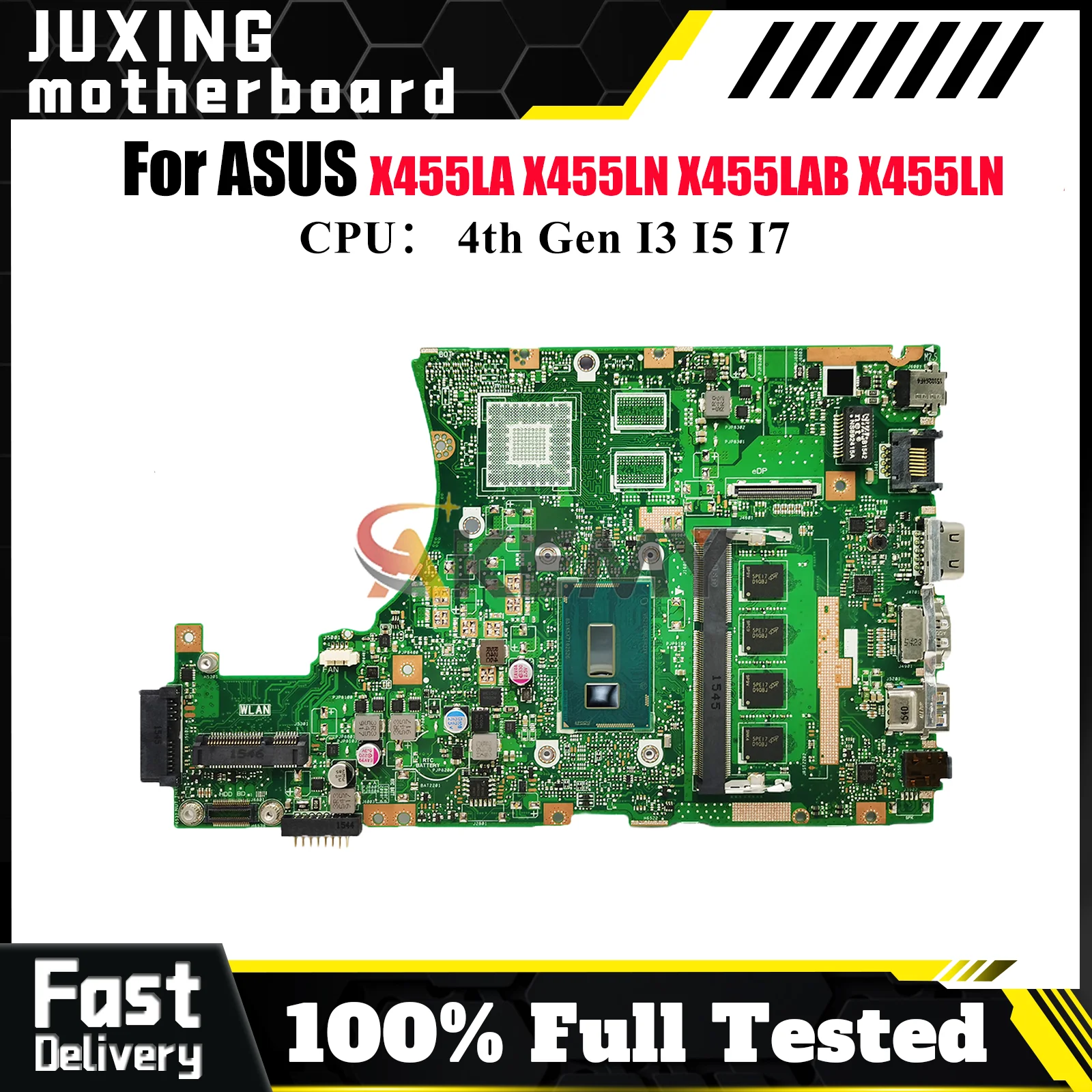 

X455LA Материнская плата для ноутбука ASUS W491L W419L X455LN X455L DX882L X455LNB X455LAB A455L K455L Материнская плата с процессором I3 I5 I7 stk