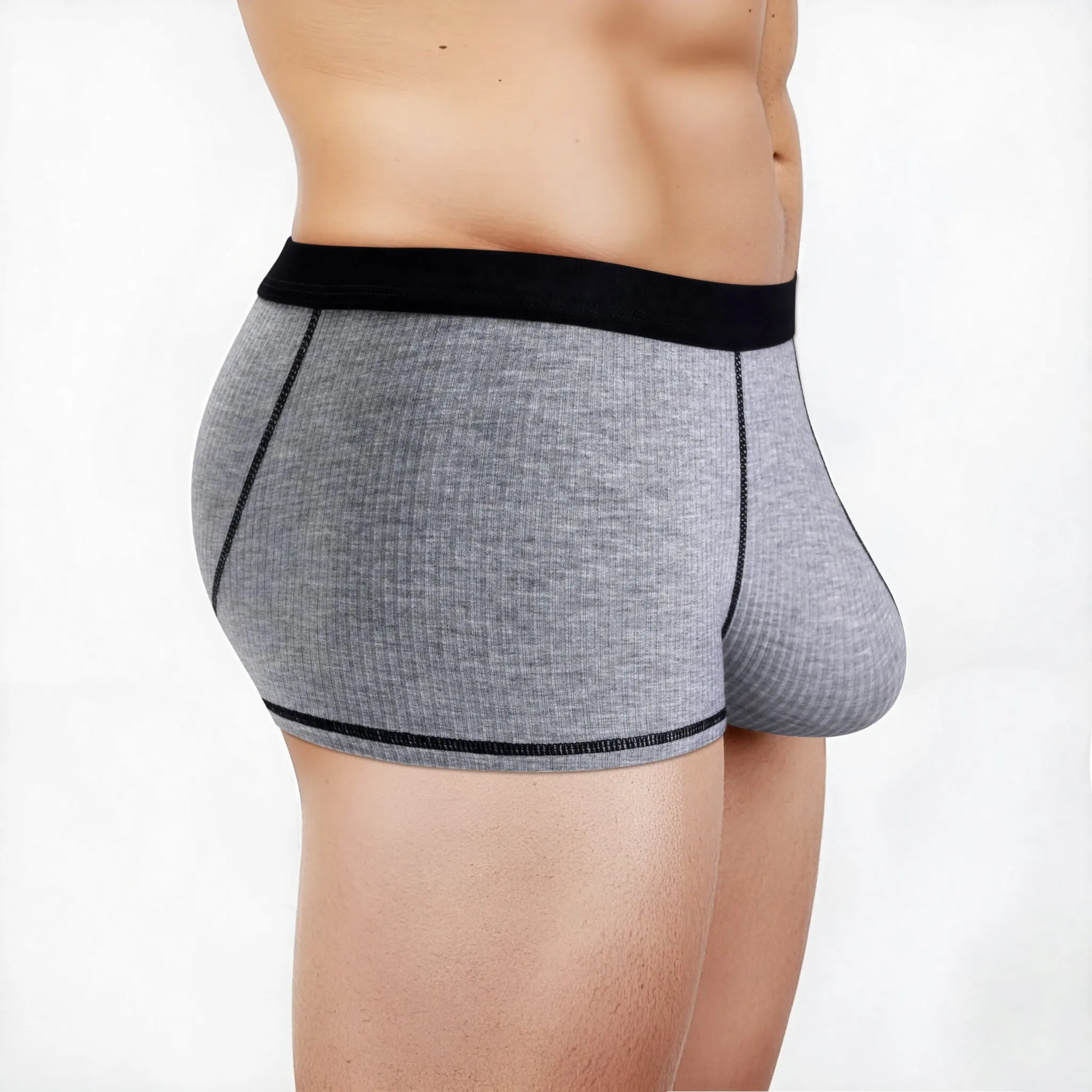 Men's underwear with large scrotal pocket and large stretch flat-leg pants - Image 5