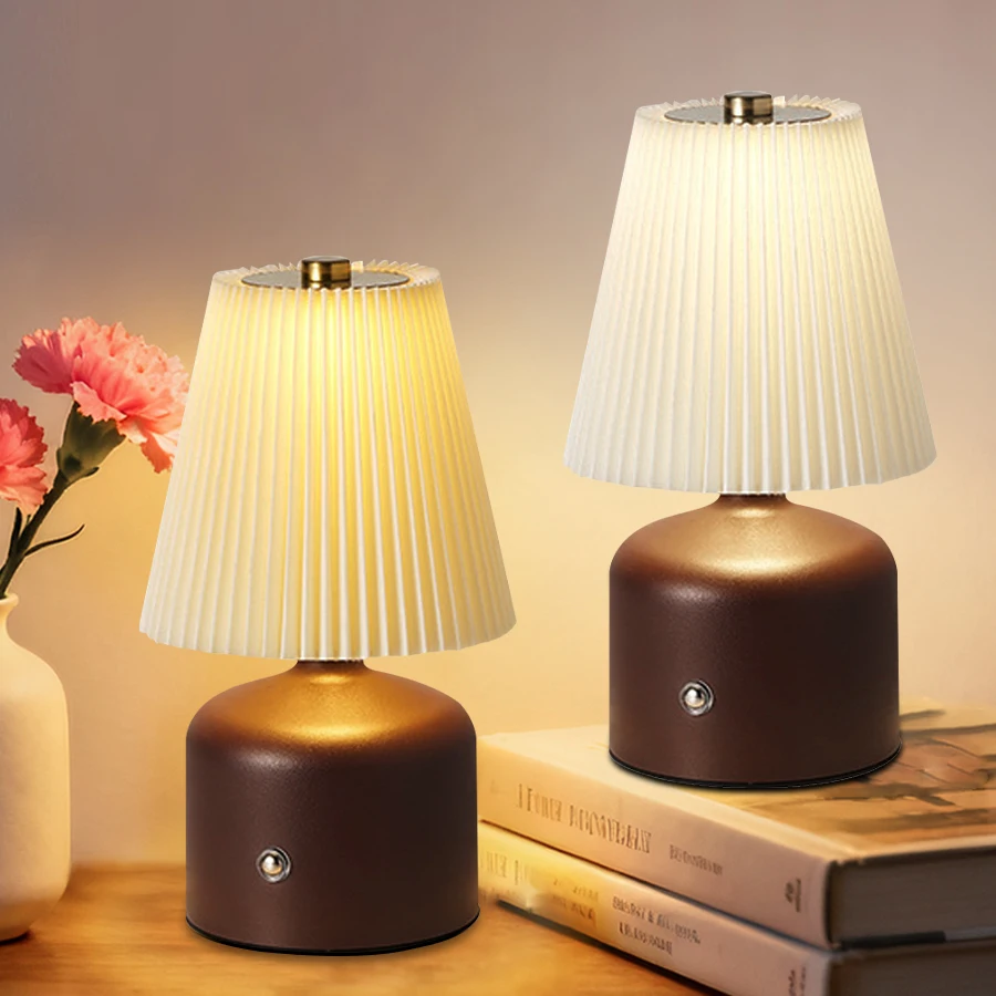 

Настольная лампа в скандинавском стиле, светодиодные ночные светильники с сенсорным управлением, перезаряжаемые, 3-цветные, прикроватные, креативные, окружающий свет, декор для бара, комнаты, настольная лампа