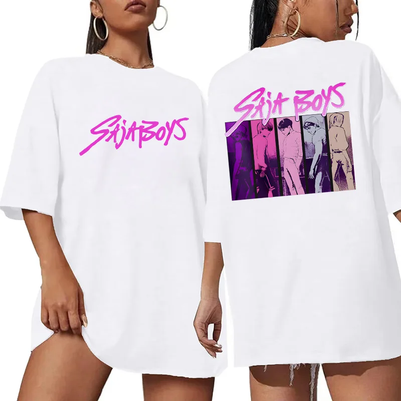 

Футболки для мальчиков Demon Hunters Saja 2025, модная мужская/женская футболка из фильма, хлопковая одежда, эстетические топы, футболки высокого качества, топ