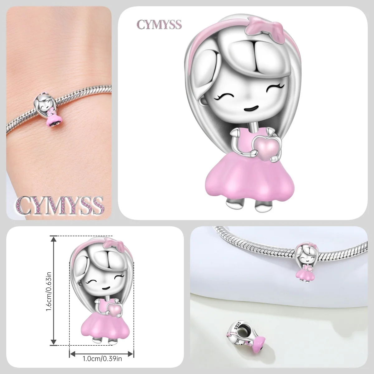 HEIßER 925 Sterling Silber Cartoon Charakter Arzt Krankenschwester Paare Perlen Fit Frauen Armbänder Charms DIY Geburtstag Party Geschenke Schmuck – Detail 19