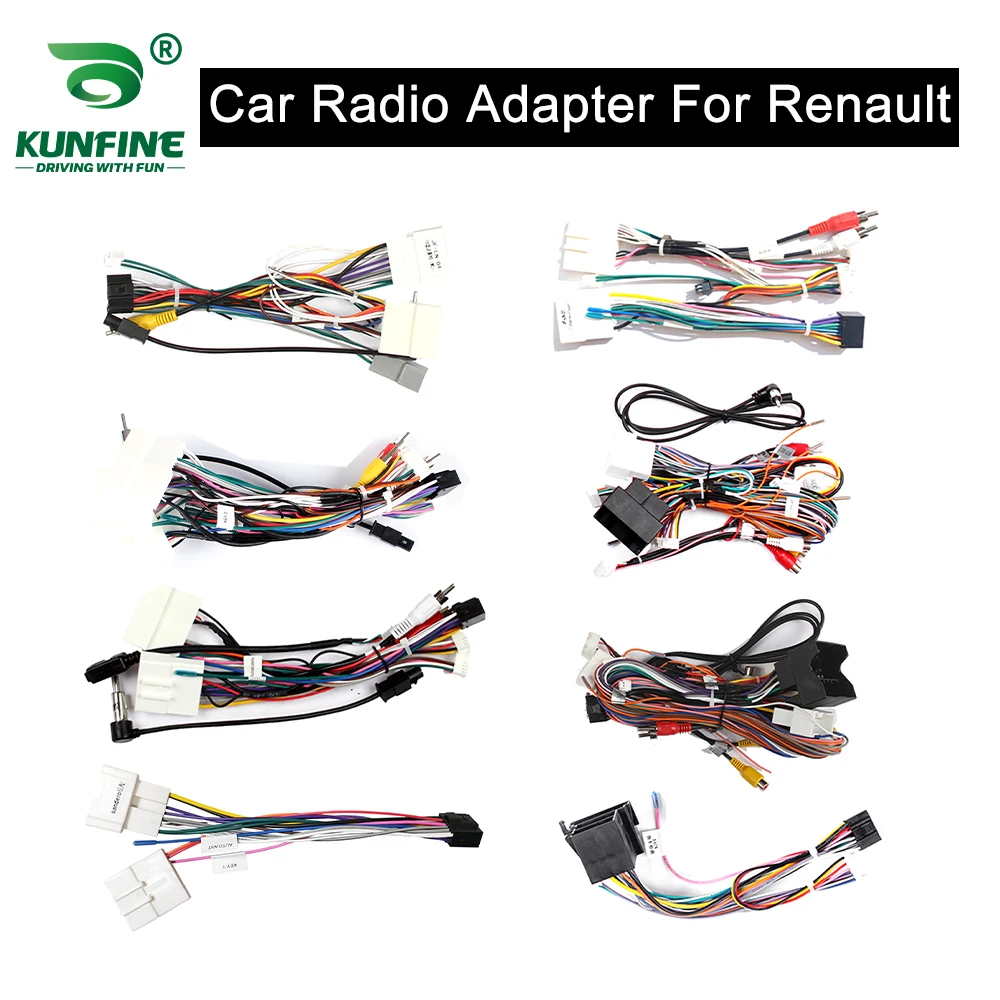 Car Android Player 2Din Stereo Radio Adapter Power Connector MP5 Player Power Cable Accessories For Renault