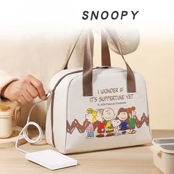 Snoopy Heatable borsa termica portatile a temperatura costante Lunch Box Office Worker borsa per il pranzo all'aperto per studenti di grande capacità