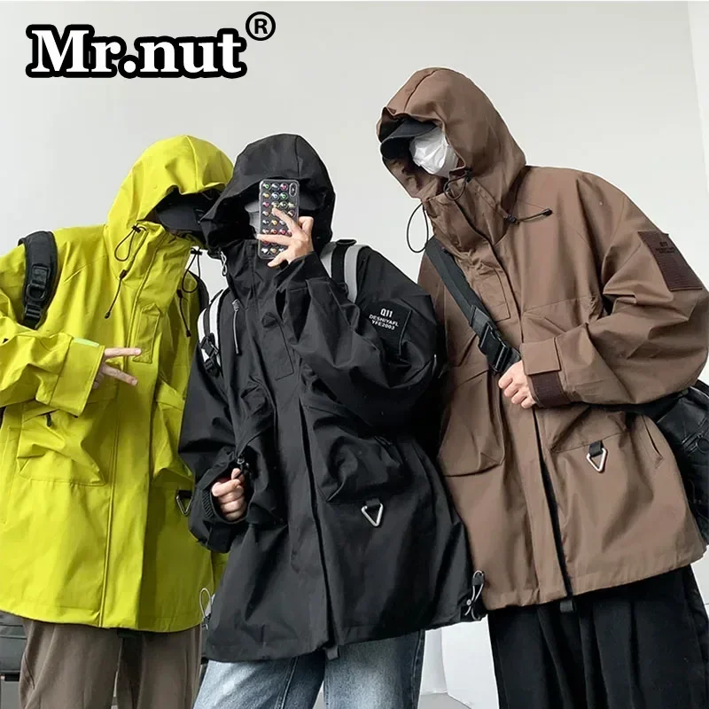 Mr.nut Loose Spring Autumn Men\'s Outdoor Jackets Waterproof Camping Windbreaker Stylish Tops Male Coat Women Hoodie Clothing