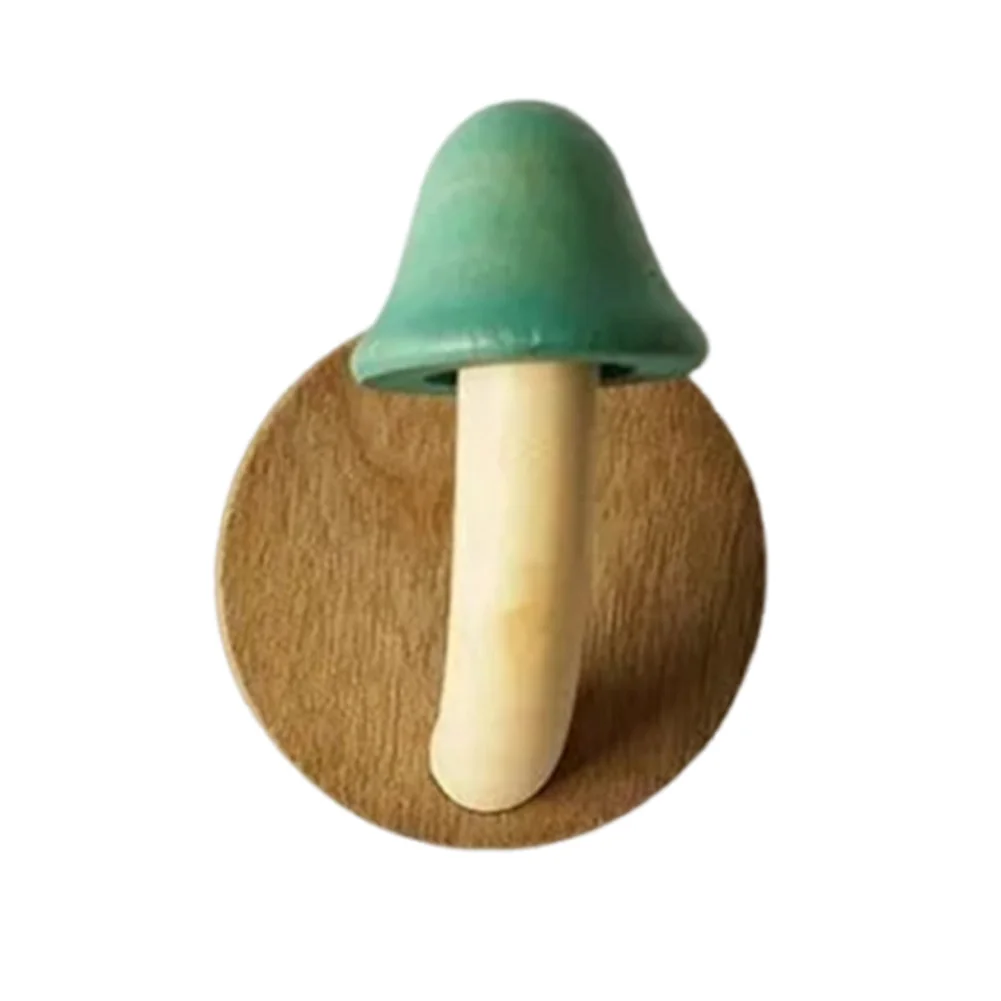 Mushroom Hanger Coat Hook Bedroom Creative Decorative Home Solid Wood Without Punching High Quality Long Lasting