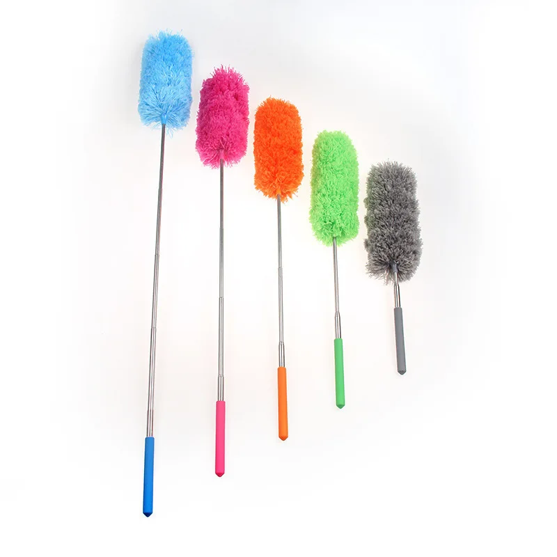 Cross-Border New Telescopic Dust Duster Household Bendable Mini Fiber Dust Duster Dust Sweeping Feather Duster