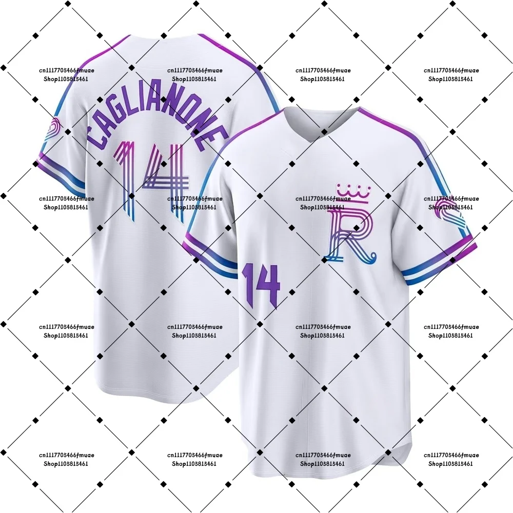 Bobby Witt Jr #7 Jac Caglianone #14 Outdoor Baseball Sports Dry-fit Top Adult T-shirt Kansas Forever Fountains Training Jersey