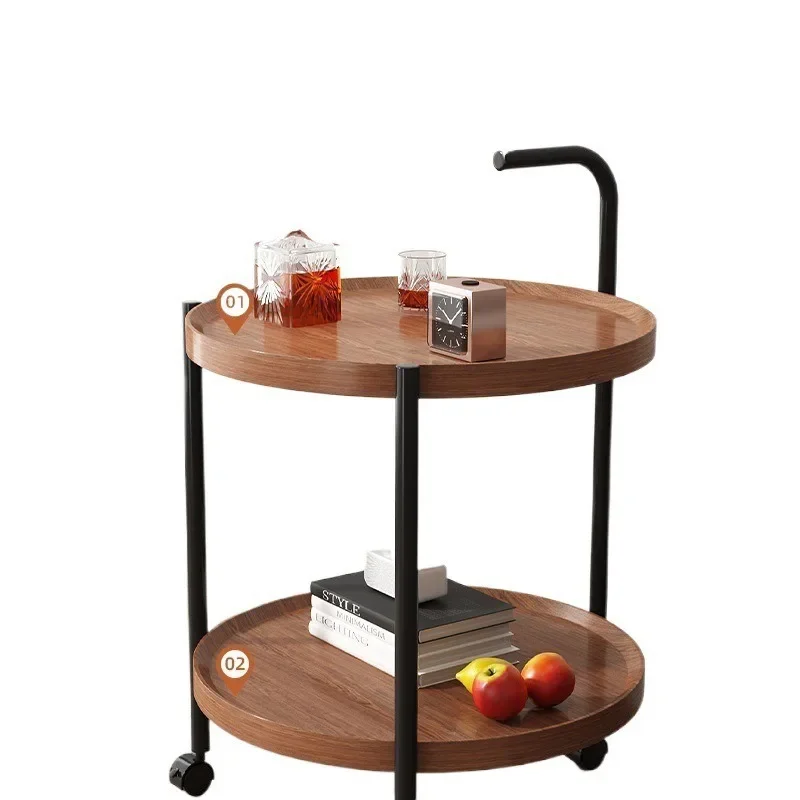 이동식 트롤리 거실 소파 사이드 테이블 바퀴가있는 미니 스토리지 랙 북유럽 스타일 식당 자동차 거실 가구