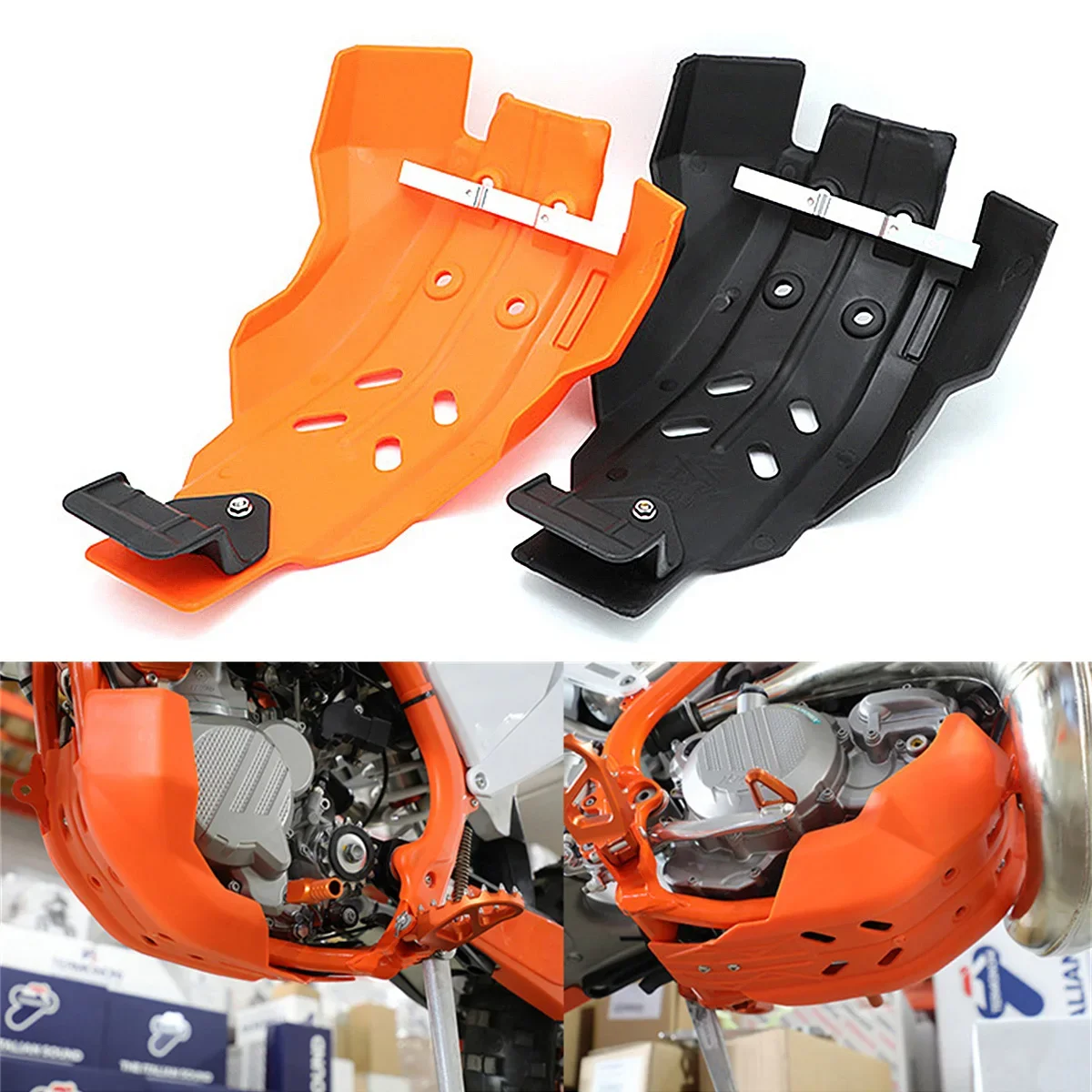 

Motorcycle Engine Frame Protector Cover Guard Skid Plate For KTM EXC 250 350 2017 2018 2019 2020 2021 Enduro Dirt Pit Bike