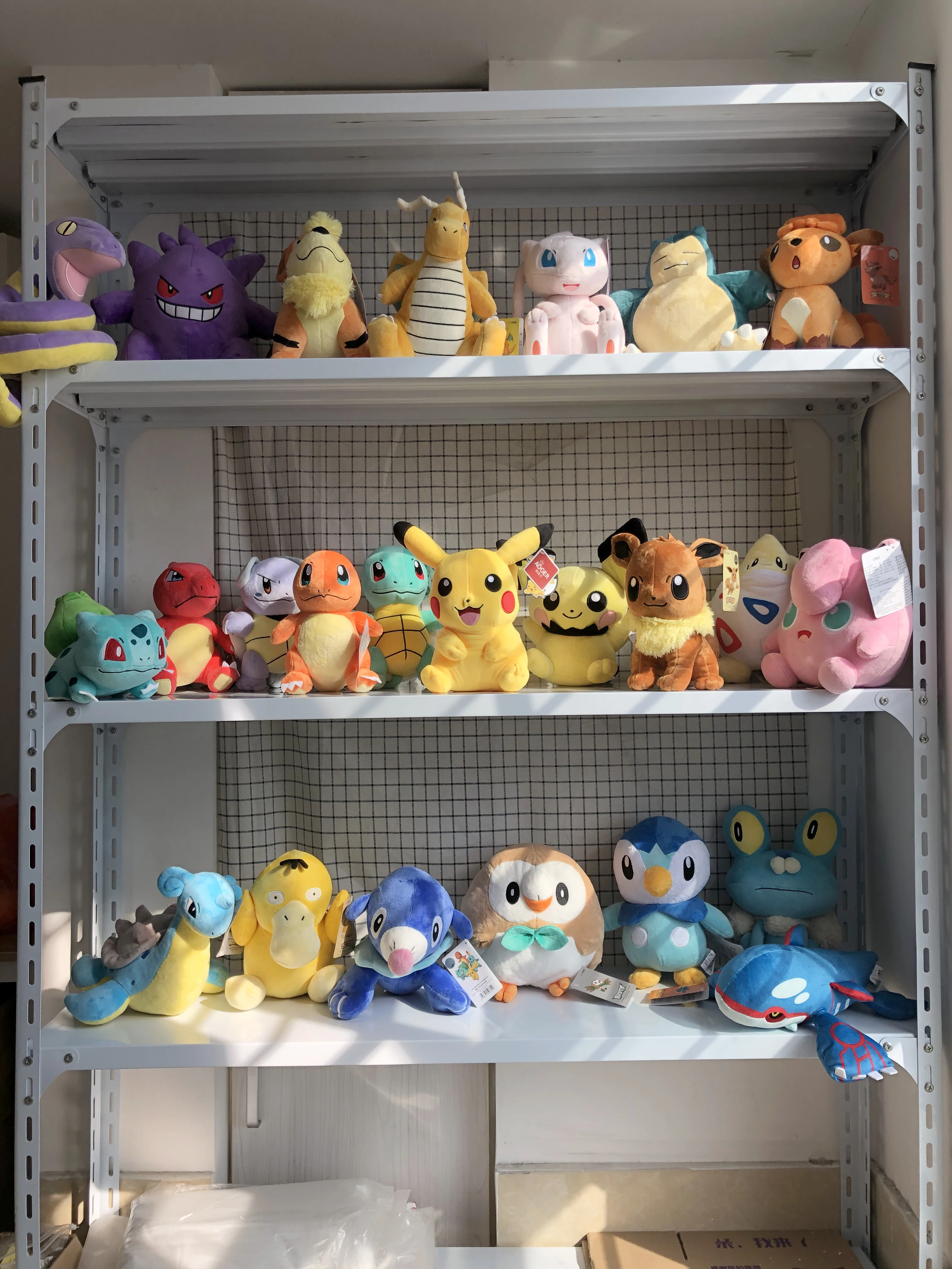 Wysokiej jakości pluszak Pokemon Gengar z metką, anime, kreskówka Pikachu Charmander Squirtle Bulbasaur, wypchana lalka, prezent dla dzieci