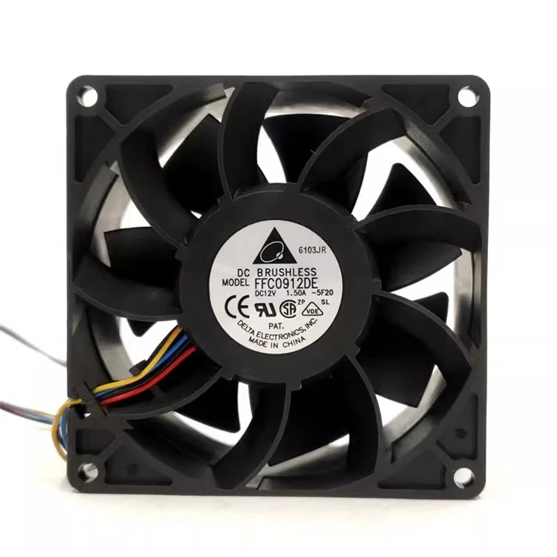 Ventilateur de refroidissement pour serveur, modèle Original FFC0912DE 9cm 9038 12V 1,50a pwm