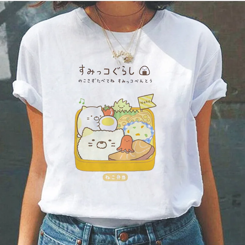 Cartoon Cute Sumikko Gurashi Women Clothes Japanese-style Printed Kawaii T-shirt New Fashion Casual Tops Girls T-shirts Female