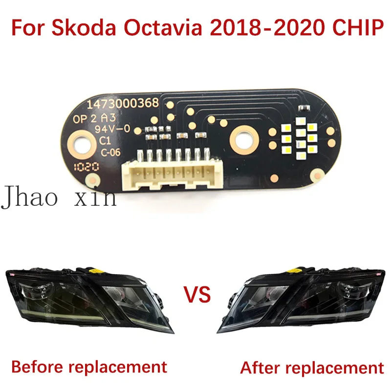 Circuit Board Ballast Module Car Headlight DRL CHIP For Skoda Octavia 2018-2020 Daytime Running Light Angel Eye Chip White Light