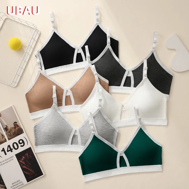 UBAU Cross-Strap Sports Bra Stylish Daily Wear Push up Workout Ready Underwear Running Fitness Gym Bralette Shockproof Crop Top