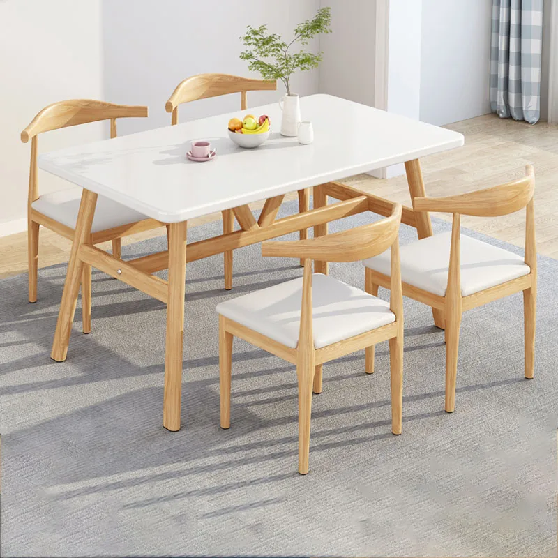 Chaises de Restaurant Minimalistes en Bois, Meubles Industriels pour Jeunes, Table de Maquillage