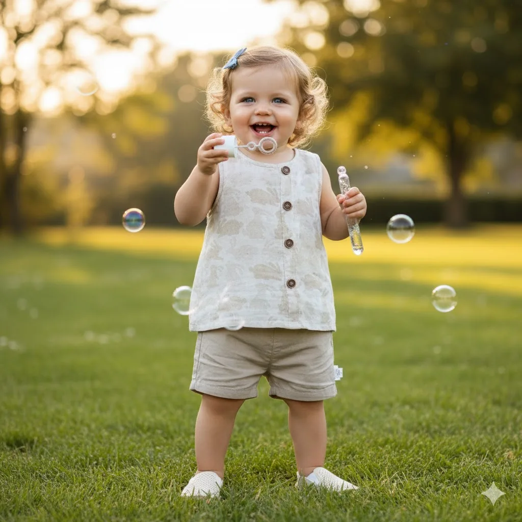 

SeasonSea Baby Set for 0-2Y Babies Comfortable Kids Breathable Loungewear Spring Summer Pure Cotton Suit Print Toddler Set