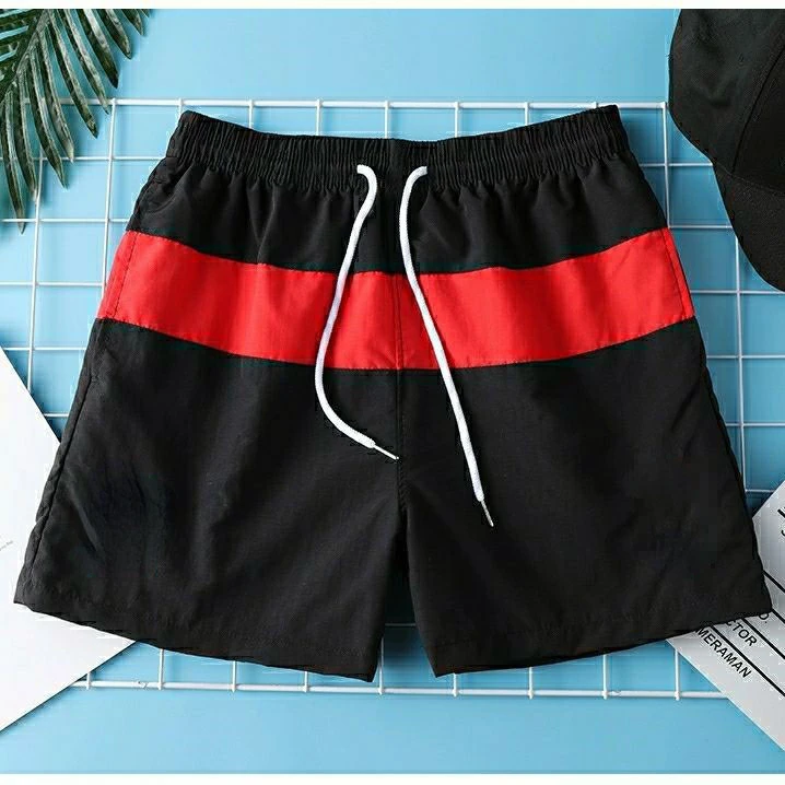 Plus Size Fat Shorts Men's Summer Beach Pants Casual Sports Shorts Men's Inner Mesh Splicing Straight Loose