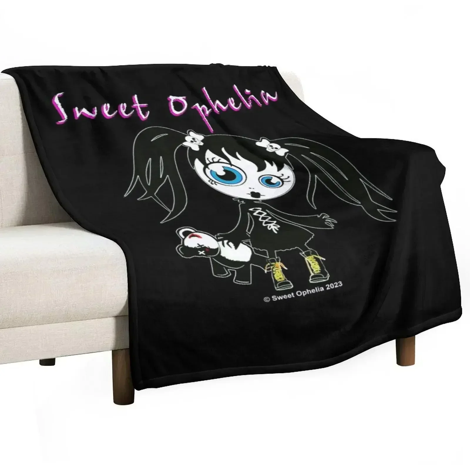 

Sweet Ophelia official merchandise Throw Blanket Camping wednesday Blankets