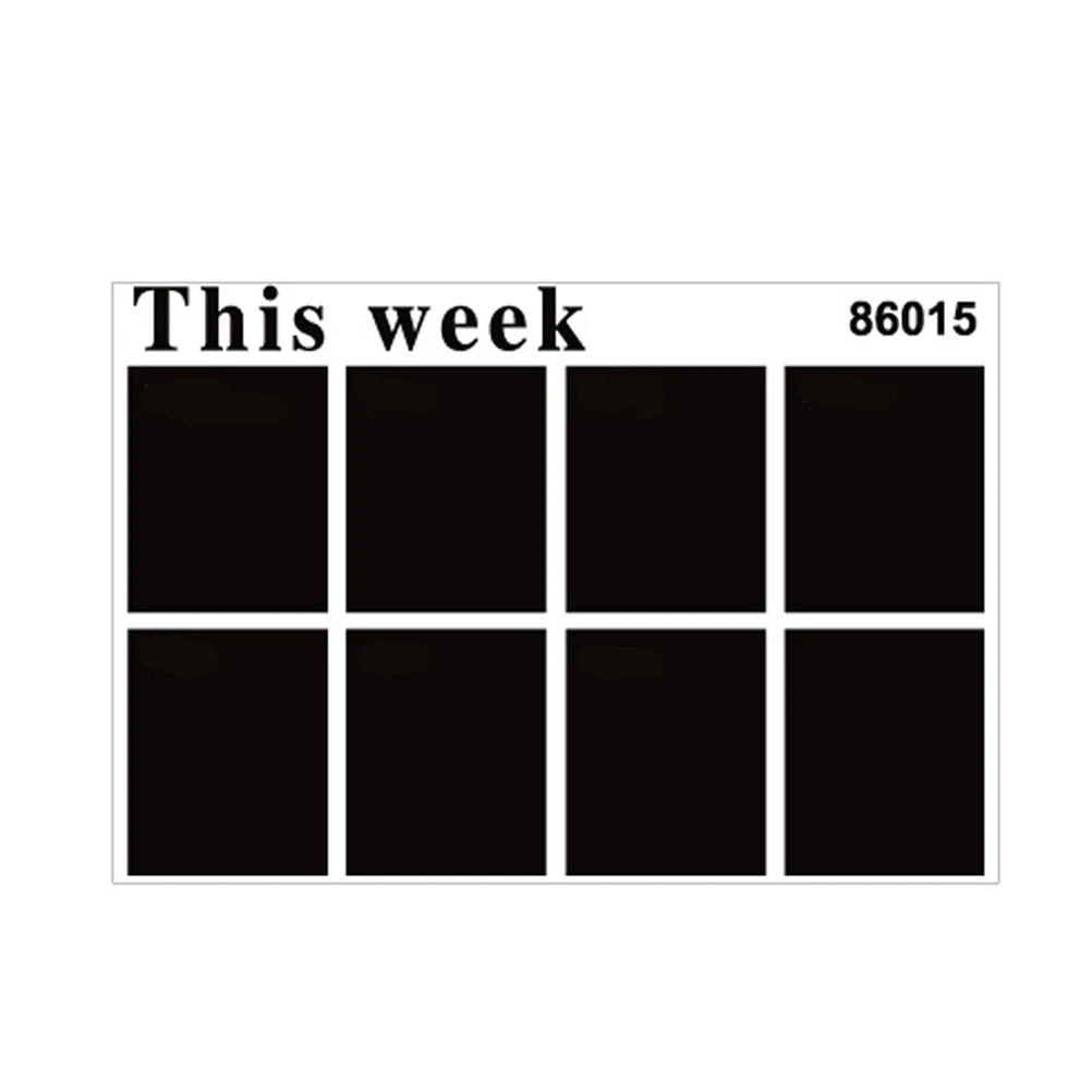 

Blackboard Week Plan Calendar Blackboard Removable Black Board Wall Sticker Decals Planner Wall Stickers(Black)