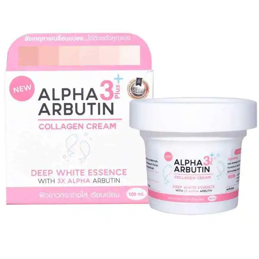 

Thai Alpha Arbutin 3 Plus Collagen Intensive Whitening Body Lotion Serum Fades Dark Spots Reduces Melanin Diminishes
