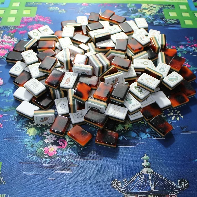 4-layer-engraved-american-mahjong-card-set-160-pieces-tortoise-nail-pattern-boutique-card-royal-lantern-card-pad