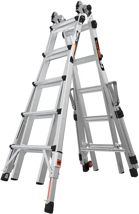 Ladders, Epic, M22, 22 foot, Multi-Position Ladder, Aluminum, Type 1A, 300 lbs weight rating, (16822-818)