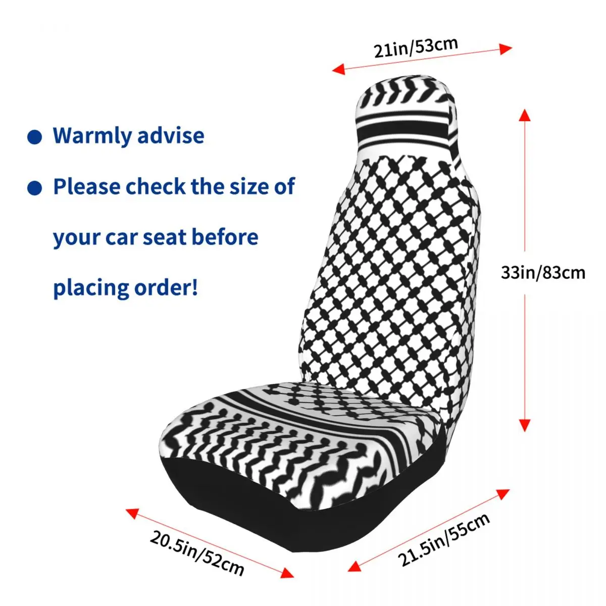 Black Arab Keffiyeh Universal Car Seat Cover Four Seasons AUTOYOUTH Arabic Car Seat Covers Fiber Car Accessories