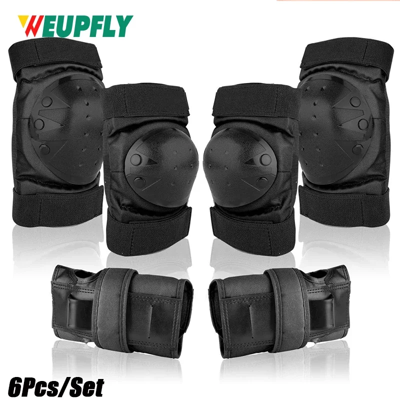 Kids/Adult Knee Pads Elbow Pads Wrist Guards, 3 in 1 Protective Gear Set Safety Pads for Skateboarding Inline Roller Skating