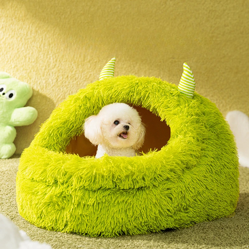 Autumn Winter Plush Sleeping Beds for Dogs Cats Warm Thick Cute Mats Pet Products Supplies Furniture Accessories Pet Nest Beds